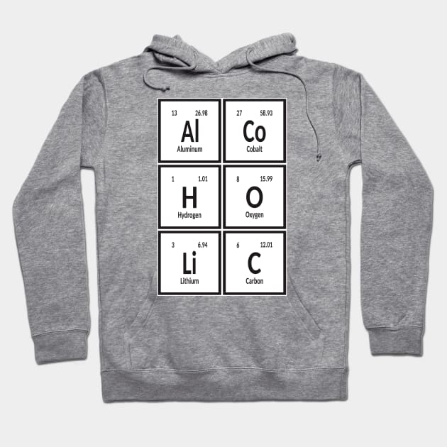 Alcoholic | Periodic Table of Elements Hoodie by Maozva-DSGN